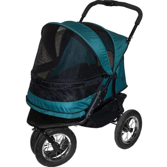 Pet Gear Double No-Zip Pet Stroller, Pine Green - Weelz4all