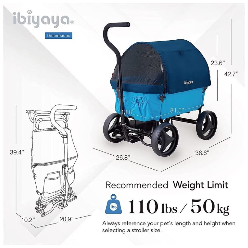 Ibiyaya Noah All-Around Beach Wagon Cat & Dog Stroller, Large - Weelz4all