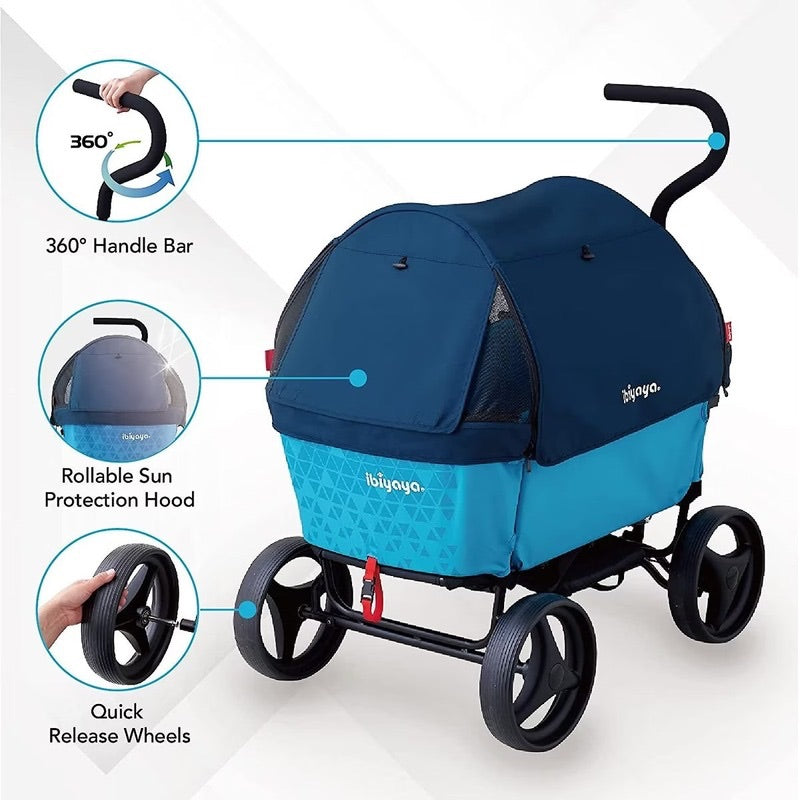 Ibiyaya Noah All-Around Beach Wagon Cat & Dog Stroller, Large - Weelz4all